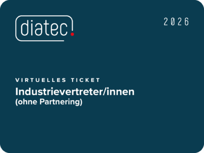 diatec 2026 - virtuelles Ticket - IndustrievertreterInnen (ohne Partnering)