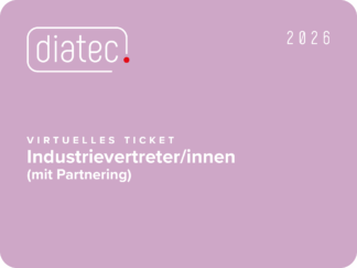 diatec 2026 - virtuelles Ticket - IndustrievertreterInnen (mit Partnering)
